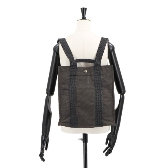Hermes Her Line Sac A Dos MM Backpack Backpack Canvas Gray Her Line A Dos PM